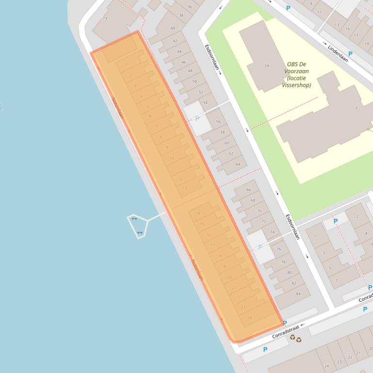 Kaart van postcodegebied 1505GC.