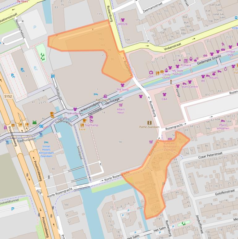 Kaart van postcodegebied 1506AX.