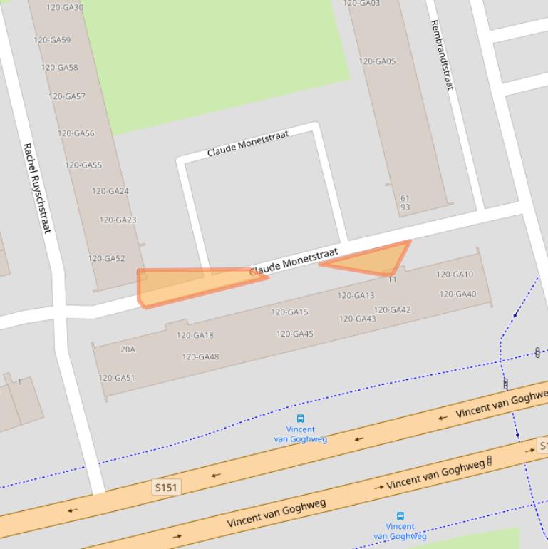 Kaart van postcodegebied 1506KH.