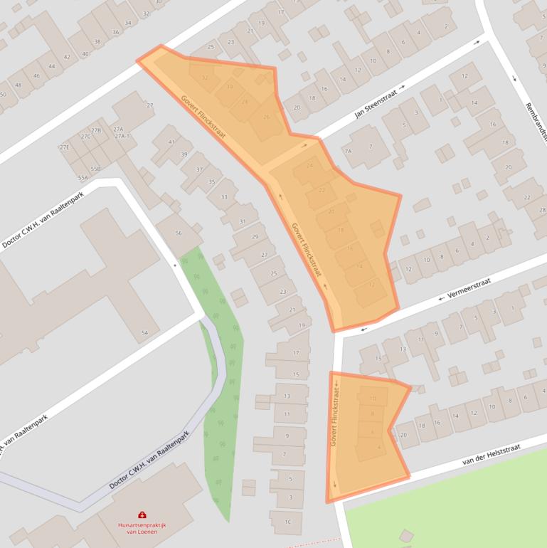 Kaart van postcodegebied 1506LM.