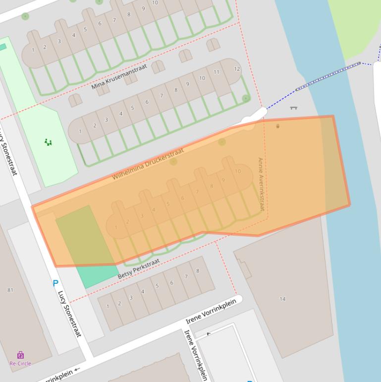 Kaart van postcodegebied 1506WP.