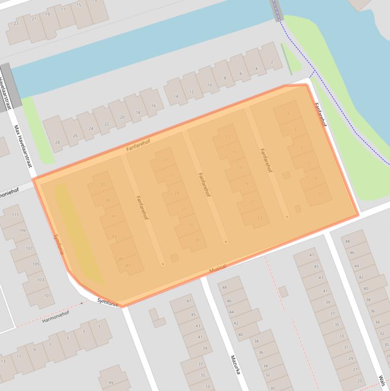 Kaart van postcodegebied 1507TV.