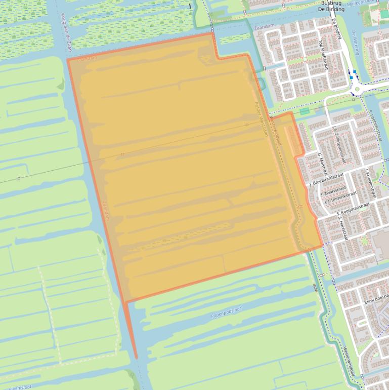 Kaart van postcodegebied 1507WT.