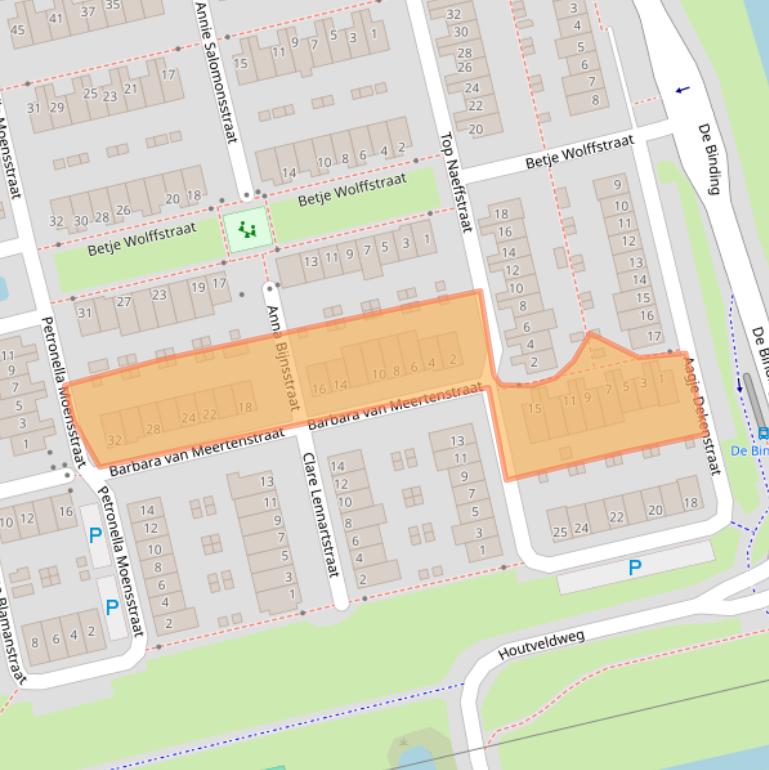 Kaart van postcodegebied 1507XN.