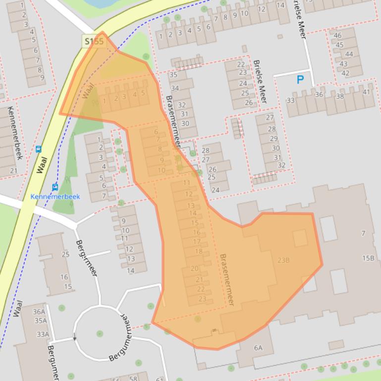 Kaart van postcodegebied 1509GE.