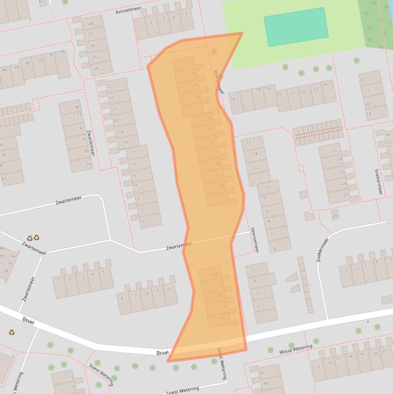 Kaart van postcodegebied 1509JR.