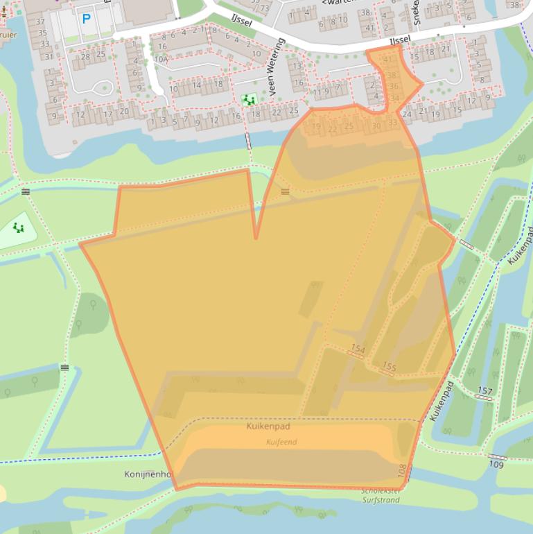 Kaart van postcodegebied 1509KD.