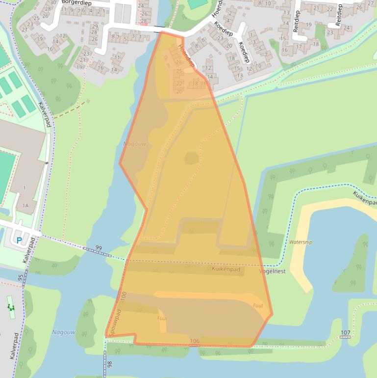 Kaart van postcodegebied 1509XT.