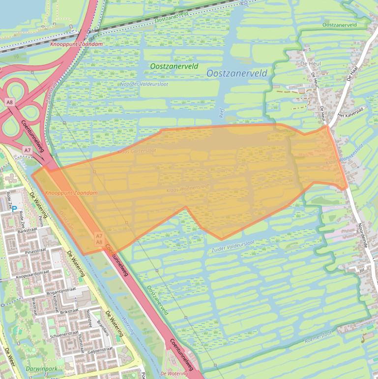 Kaart van postcodegebied 1511AC.