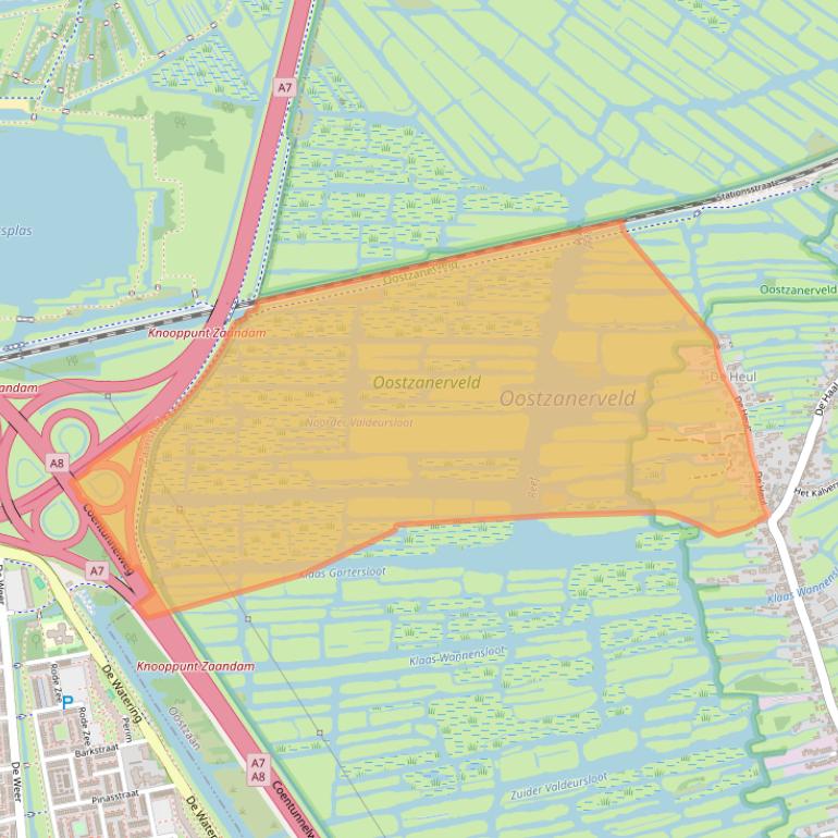 Kaart van postcodegebied 1511AJ.