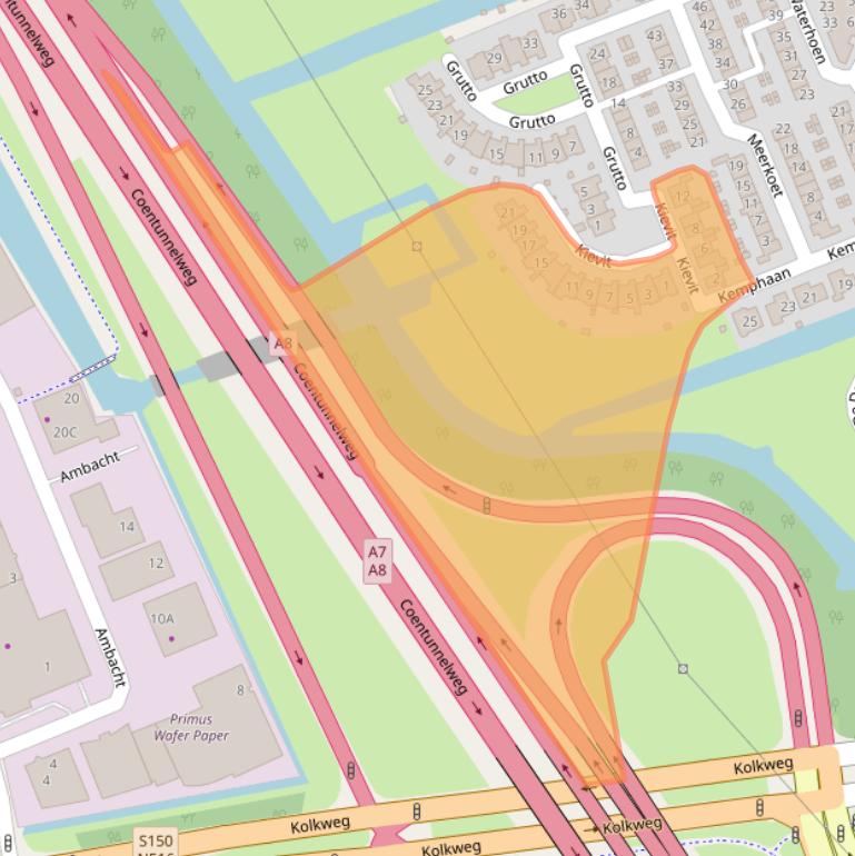 Kaart van postcodegebied 1511KV.