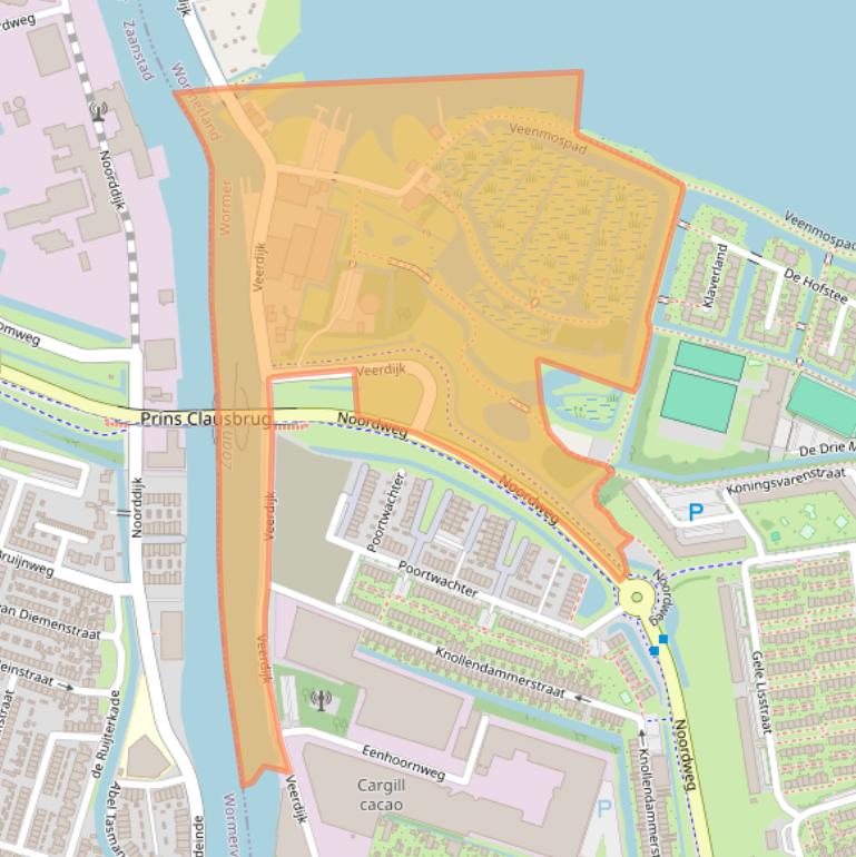 Kaart van postcodegebied 1531MB.