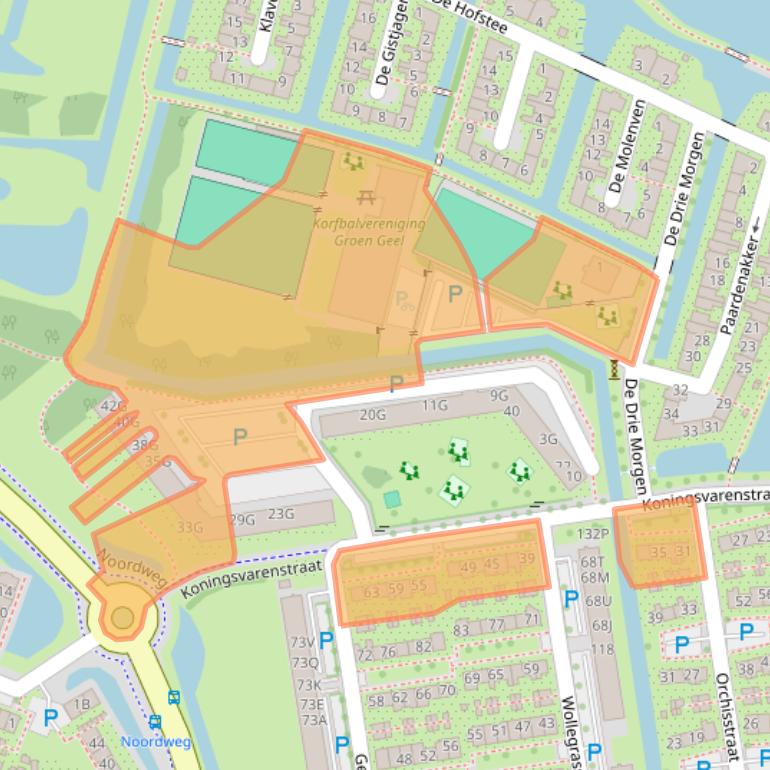 Kaart van postcodegebied 1531SJ.