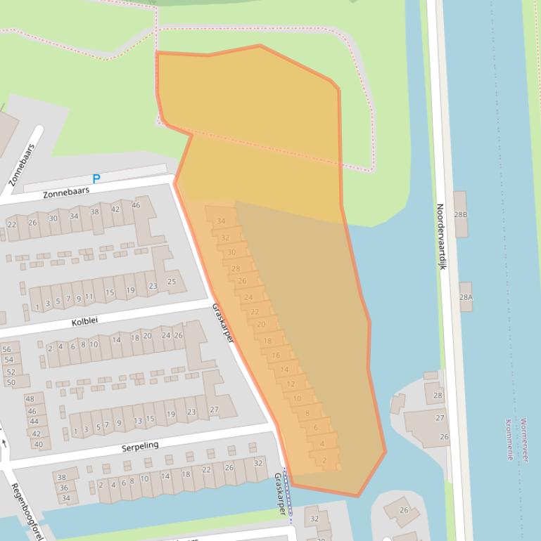 Kaart van postcodegebied 1562KV.