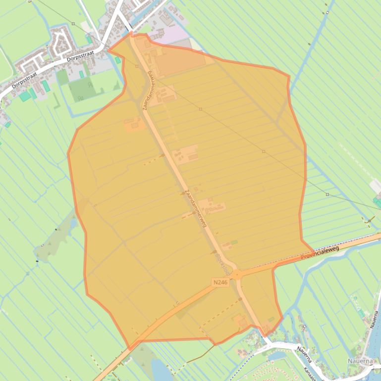 Kaart van postcodegebied 1566PG.