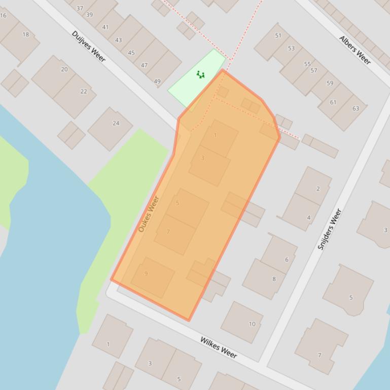 Kaart van postcodegebied 1566RW.