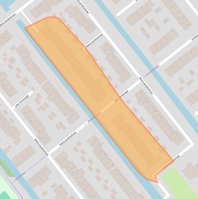 Kaart van postcodegebied 1566SM.