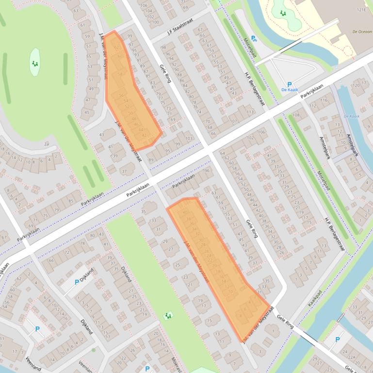 Kaart van postcodegebied 1567GB.