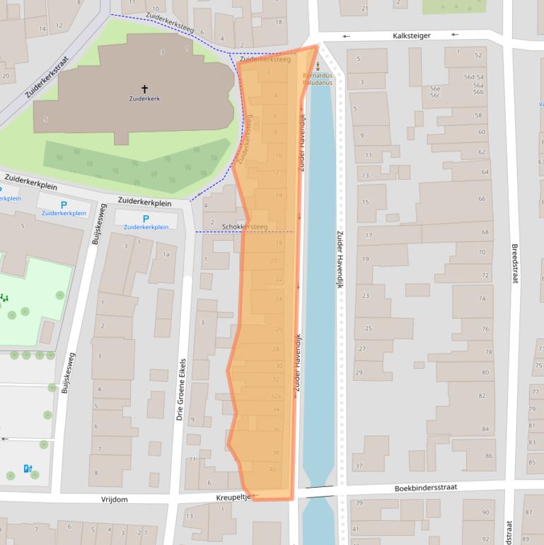 Kaart van postcodegebied 1601JC.