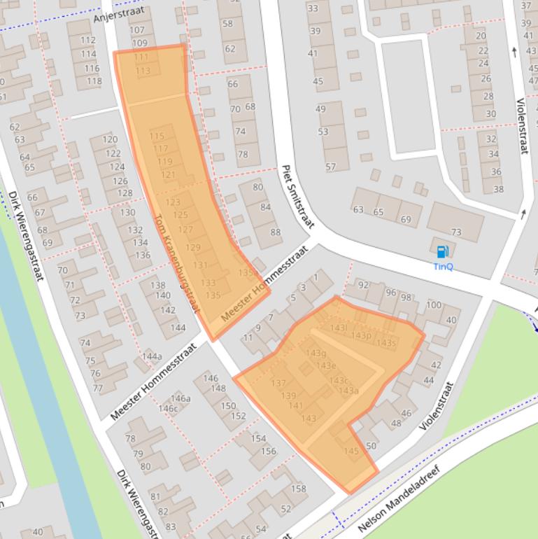 Kaart van postcodegebied 1602VK.