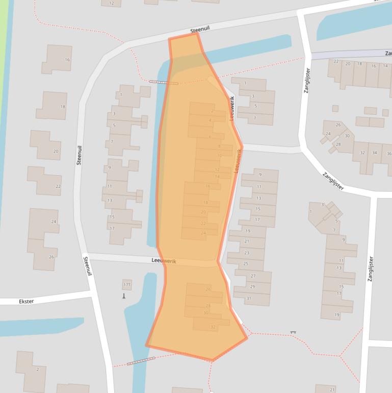 Kaart van postcodegebied 1606CC.