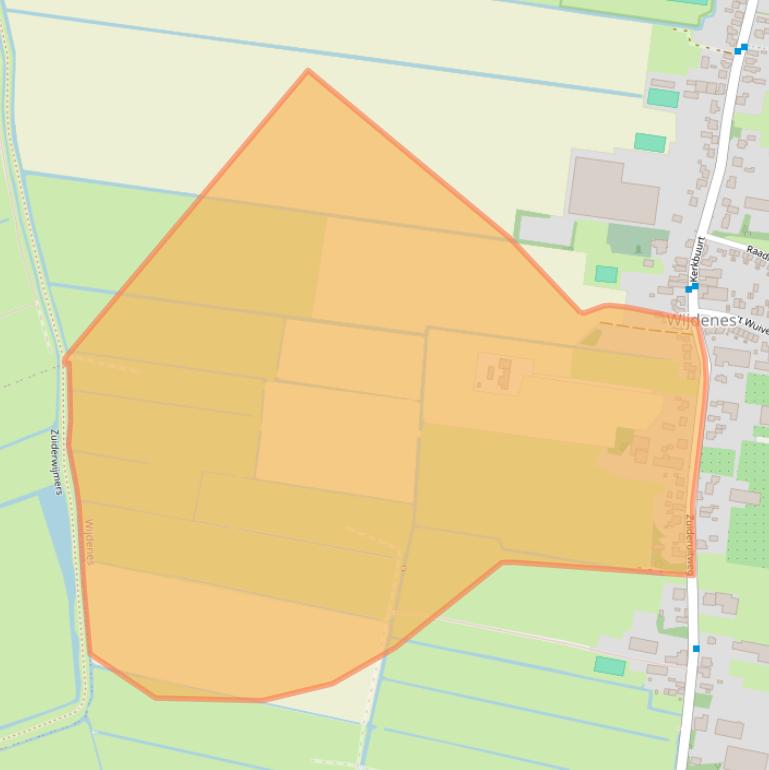 Kaart van postcodegebied 1608EW.