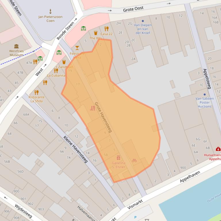 Kaart van postcodegebied 1621BA.