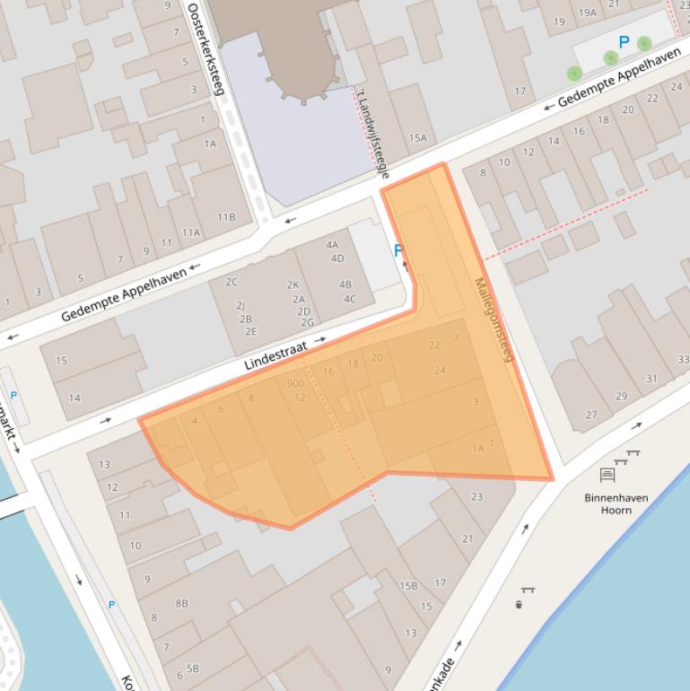 Kaart van postcodegebied 1621BJ.