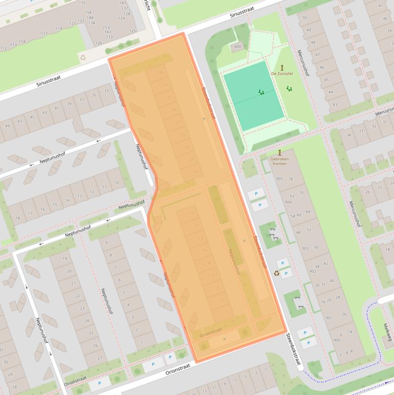 Kaart van postcodegebied 1622BM.