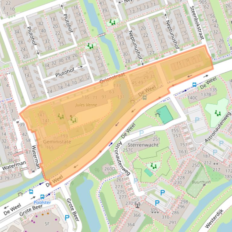 Kaart van postcodegebied 1622BR.