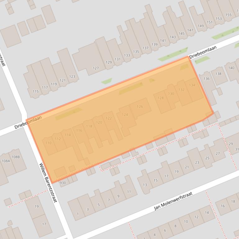 Kaart van postcodegebied 1624BP.