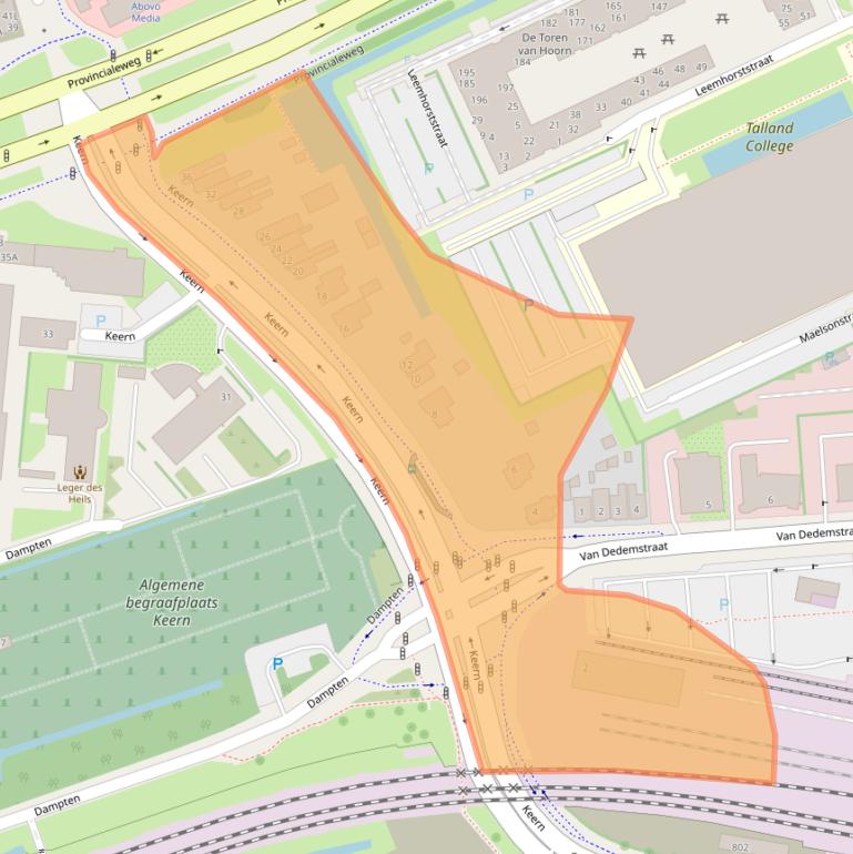 Kaart van postcodegebied 1624NC.