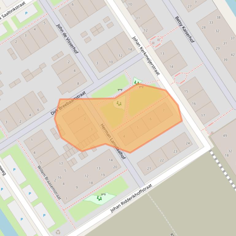 Kaart van postcodegebied 1624PR.