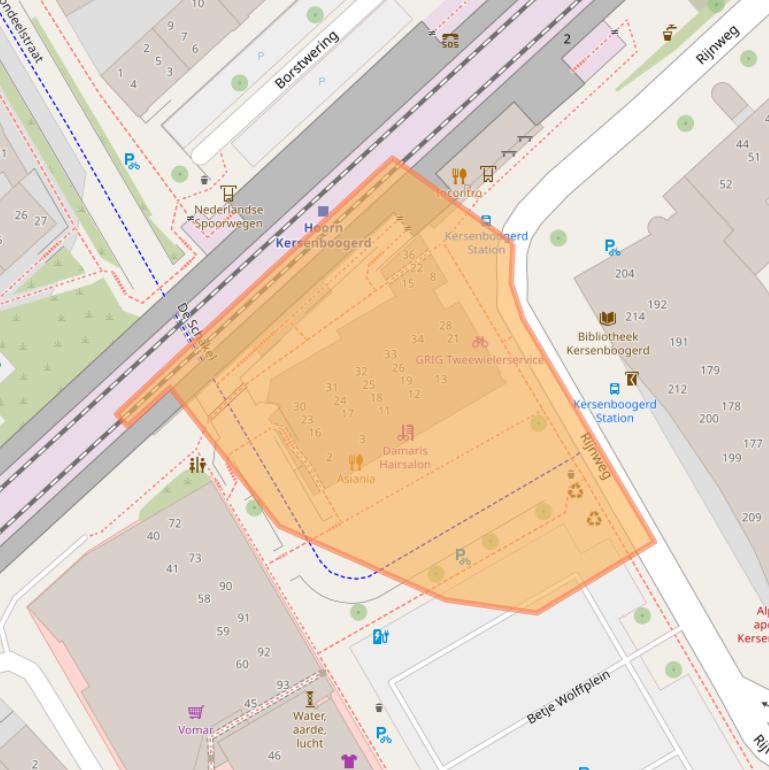 Kaart van postcodegebied 1628NA.