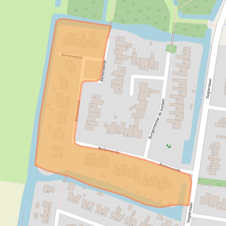 Kaart van postcodegebied 1647BG.