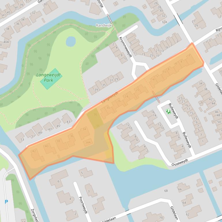 Kaart van postcodegebied 1671MJ.