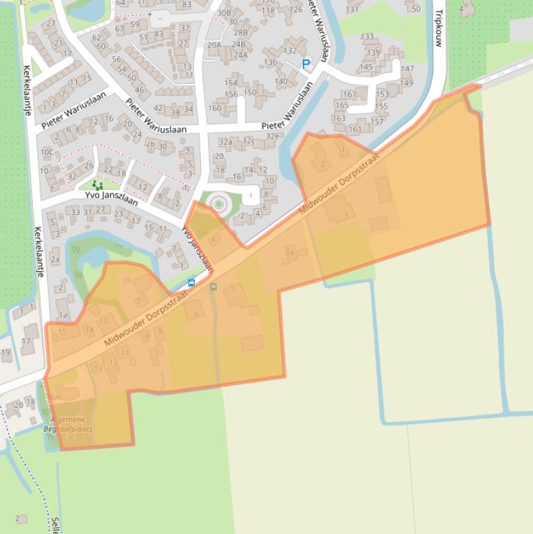 Kaart van postcodegebied 1679GA.