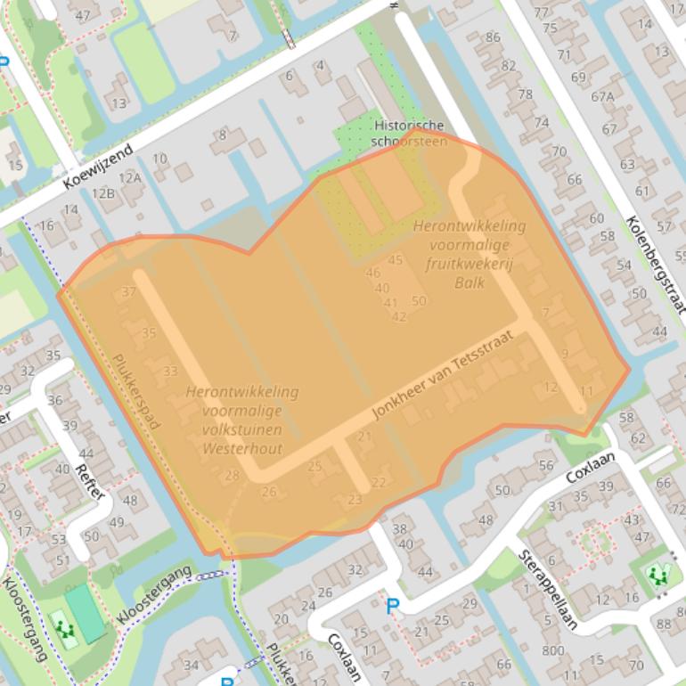 Kaart van postcodegebied 1695KA.