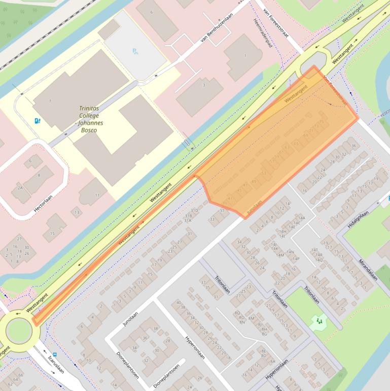 Kaart van postcodegebied 1701BC.