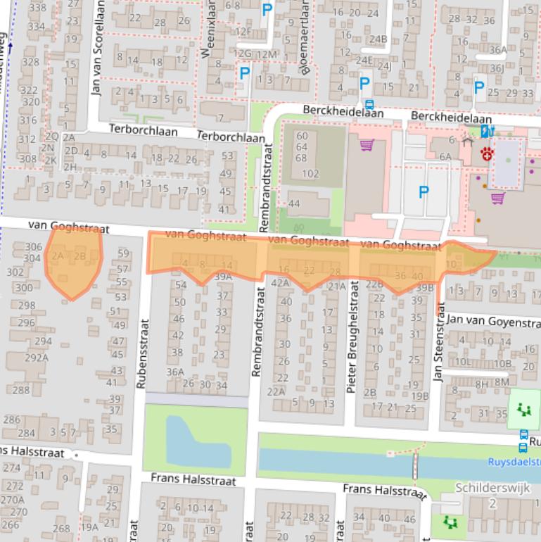 Kaart van postcodegebied 1701JP.