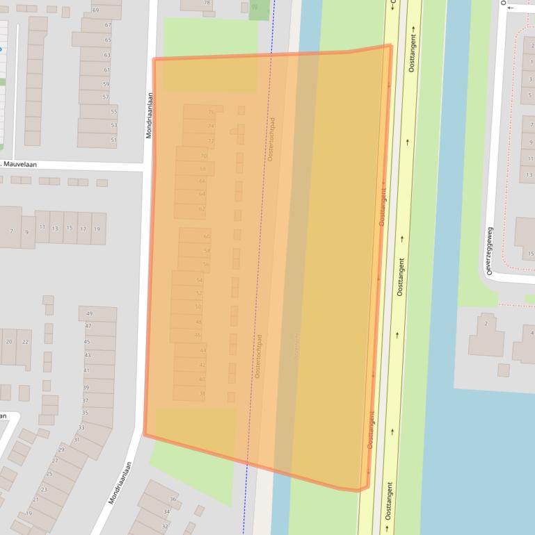 Kaart van postcodegebied 1701TE.