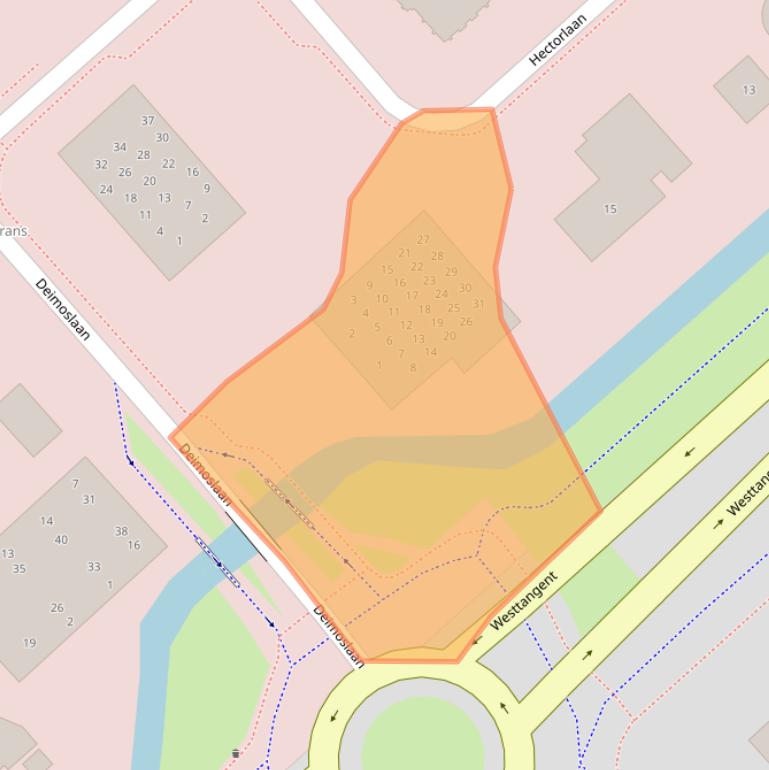 Kaart van postcodegebied 1702CP.