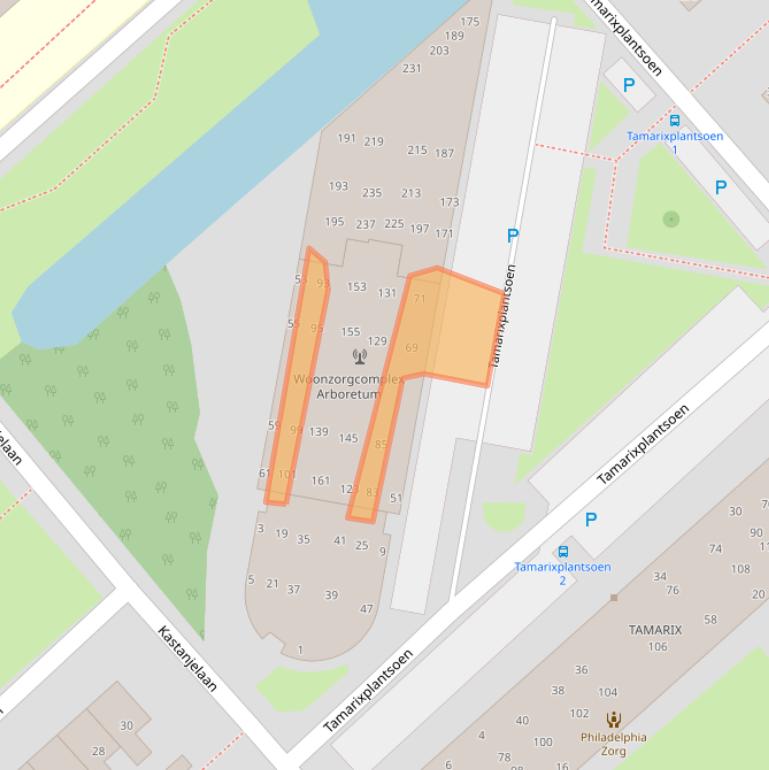 Kaart van postcodegebied 1702JC.