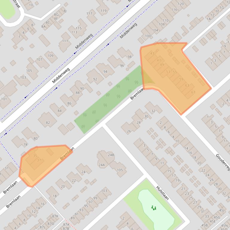 Kaart van postcodegebied 1702VD.