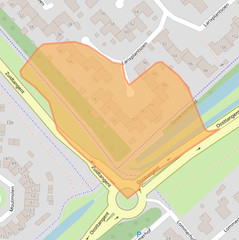 Kaart van postcodegebied 1702XK.