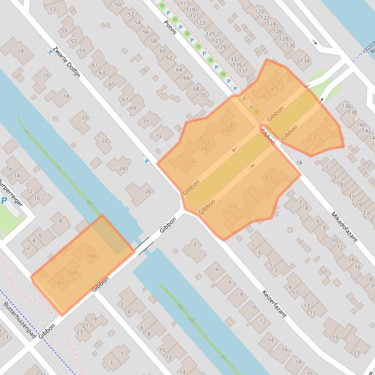 Kaart van postcodegebied 1704WH.