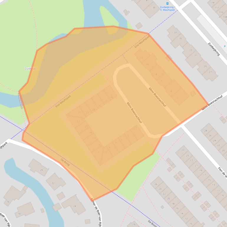 Kaart van postcodegebied 1705KM.