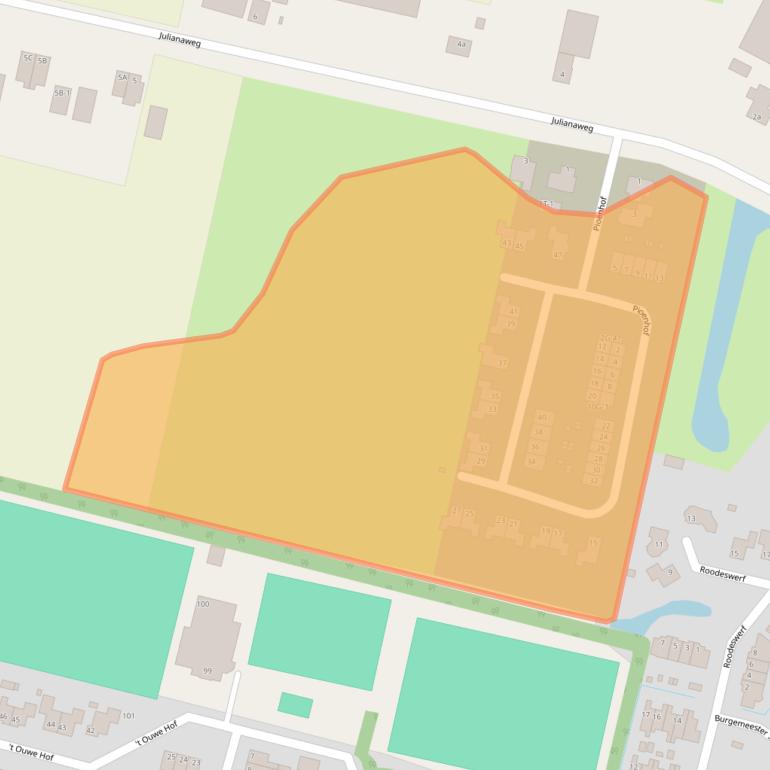 Kaart van postcodegebied 1711RX.