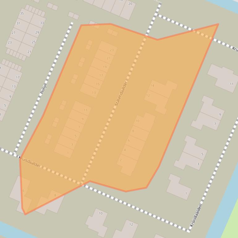 Kaart van postcodegebied 1713EL.