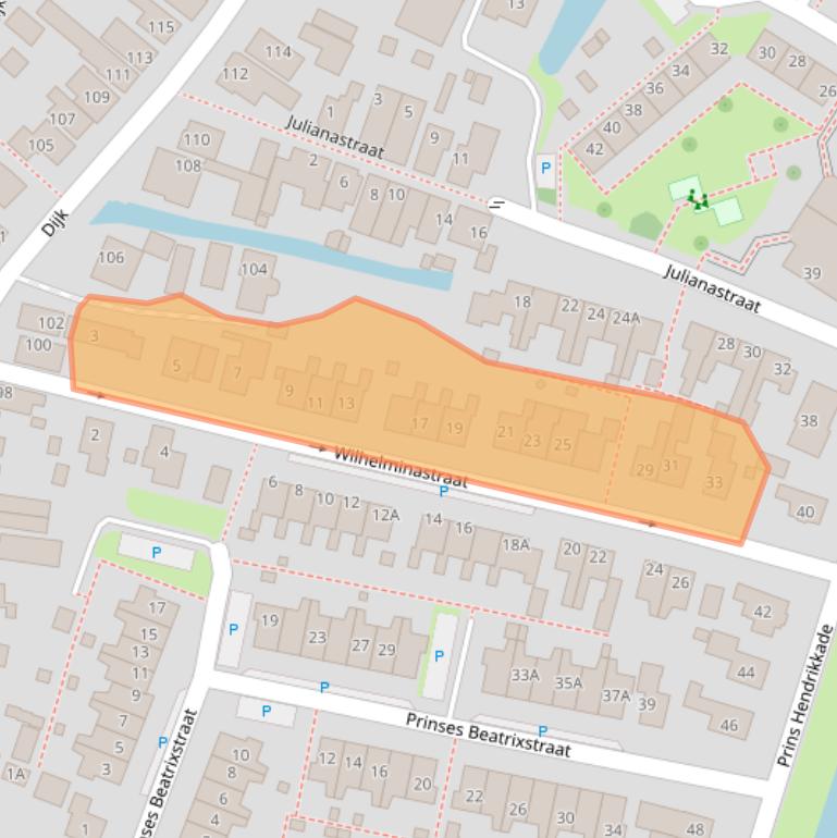 Kaart van postcodegebied 1721AV.